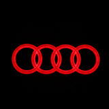 Aud Led Badge Emblem Logo Front Grill Illuminated Glow Light Red