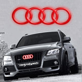 Aud Led Badge Emblem Logo Front Grill Illuminated Glow Light Red
