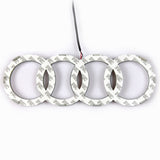 Aud Led Badge Emblem Logo Front Grill Illuminated Glow Light Red