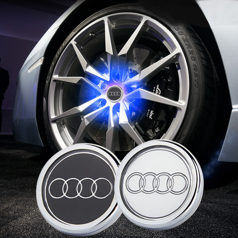 Audi LED Floating Caps Hub Wheel Light Center Accessory Cover Magnetic Glow