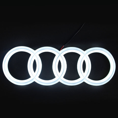 Für Audi A3 A4 A5 A6 Auto Vorne Grill Glow LOGO Emblem Ringe LED Abzeichen