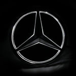Mercedes benz Eemblem Led Badge White Light Car Star Logo Front Grill (Shiny Black GLC GLS GLE)