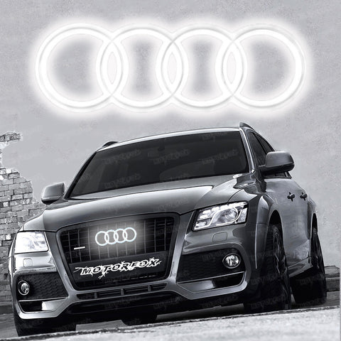 Audi Led Emblem Logo Front Grill Illuminated Glow Light Badge White Q5 Q3 Q2 A6 A7 A8